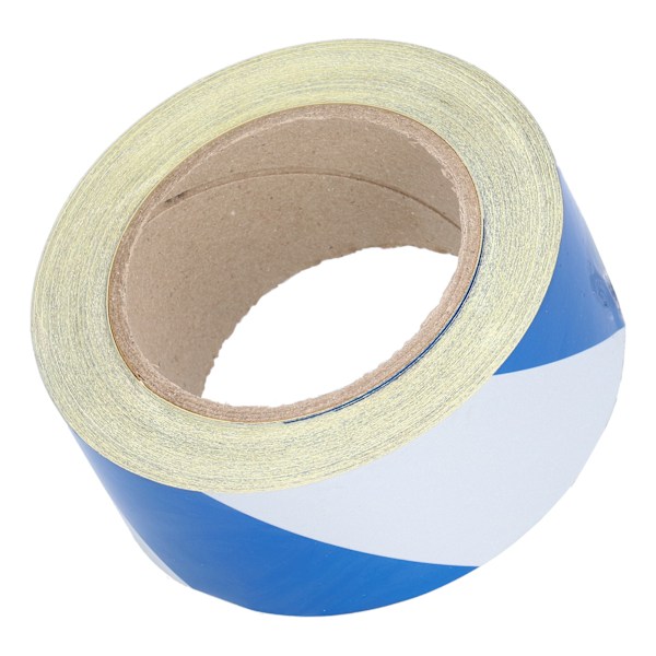 5cmx30m Reflekterende Advarselstape Hvid Stribet[qb]