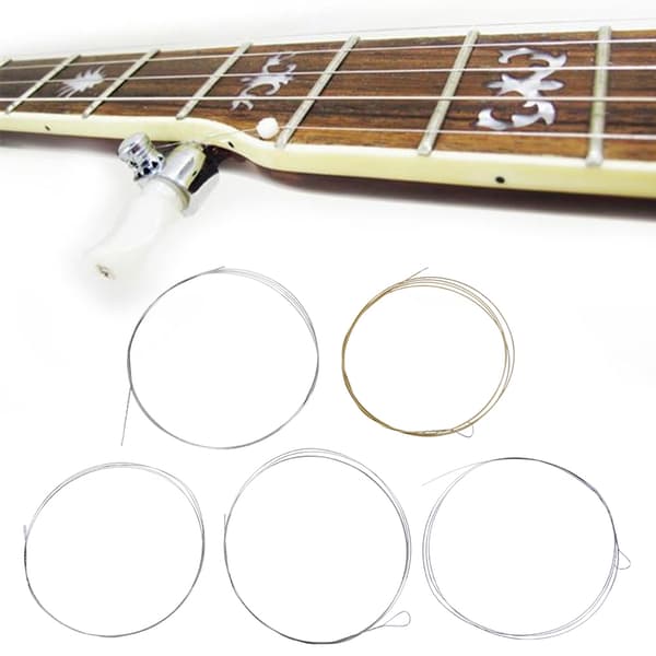 5-pack med högkvalitativa banjosträngar i koppar-legering