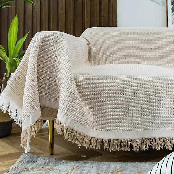 Sofabetræk Tæppe Vævede Håndklæder til Stue Møbelindretning Gobelin Sofabetræk Grå Grå- Grå(BT) grey 180x180cm