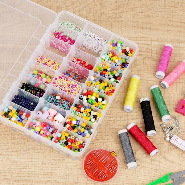 Snackboks med 24 rum, 2 transparente plader med låg til R[qb] 24 compartments