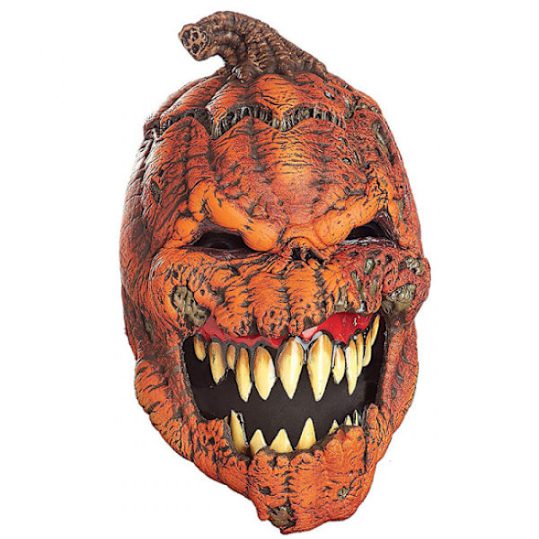Nyhed Latex Græskar Maske Fuld Hoved Med Bevægelig Kæbe Voksen Halloween Maske Prank Prop