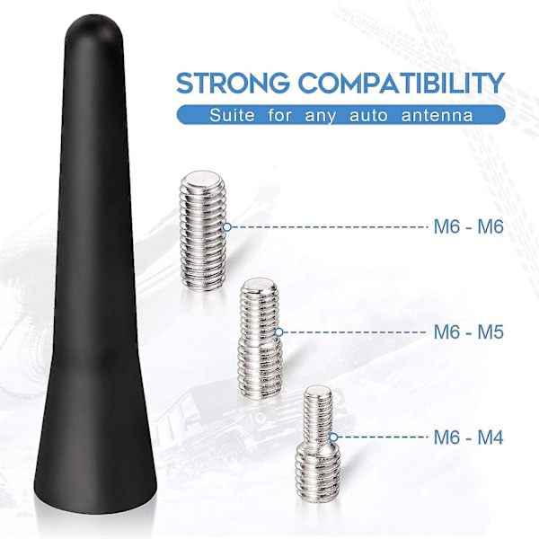 THSIDNE Bil FM Dab Antenne Bilradio Antenne 6,5 cm Mini Kort Bilantenne med Kraftig FM/AM/Dab