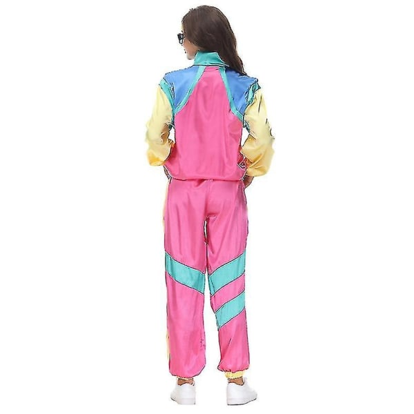 80'er/90'er Retro Tracksuit, Shell Suit Festkjole Kostume -b Kvinder Women XL