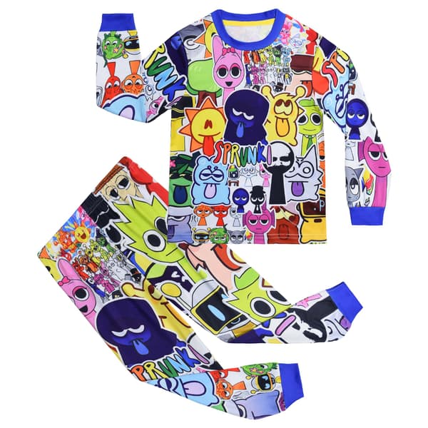 Sprunki Incredibox Rhythm Box Medium och Large Barn Hemmakläder Långärmad Set[BT] 130