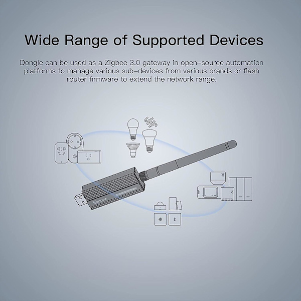 Zigbee 3.0 USB-dongle Plus Ti Cc2652p Koordinaattori Yleinen USB Zigbee Hub Zigbee Gateway Kotiautomaatioon