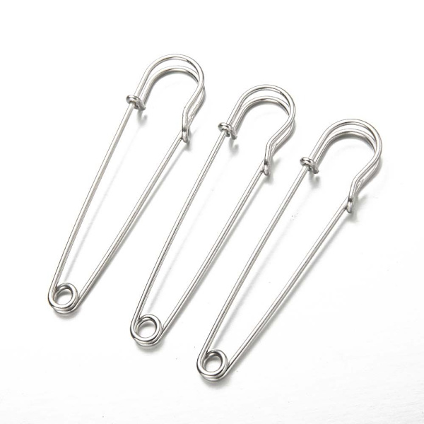 10 st stora säkerhetsnålar Broschnålar SILVER 70MM 70MM Silver Silver 70mm-70mm