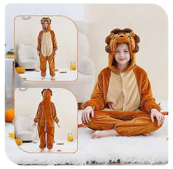 Børne-dyrekostumer Pyjamas, Børne-flonel Halloween Cosplay Kostume Rabbit 10Y