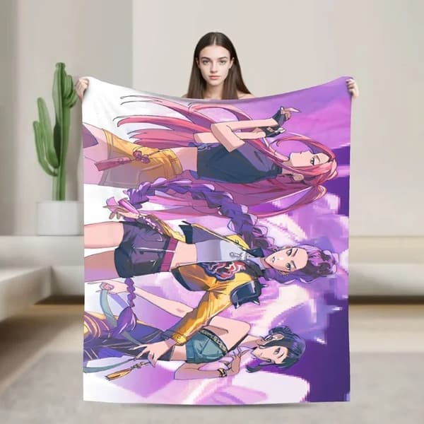 Kpop Anime Idol Flonel Tæppe Blødt Varmt Kastetæppe Sofaseng Tæppe Gave*P4*70X100cm P4 70X100cm