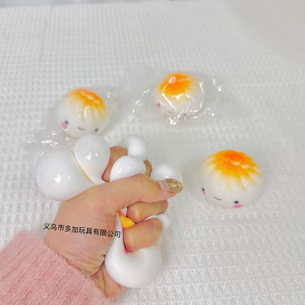 24 st Bun Squishy Stressleksaker – Söta Dumpling Klämleksaker Sensorisk Stresslindrande Leksaksset
