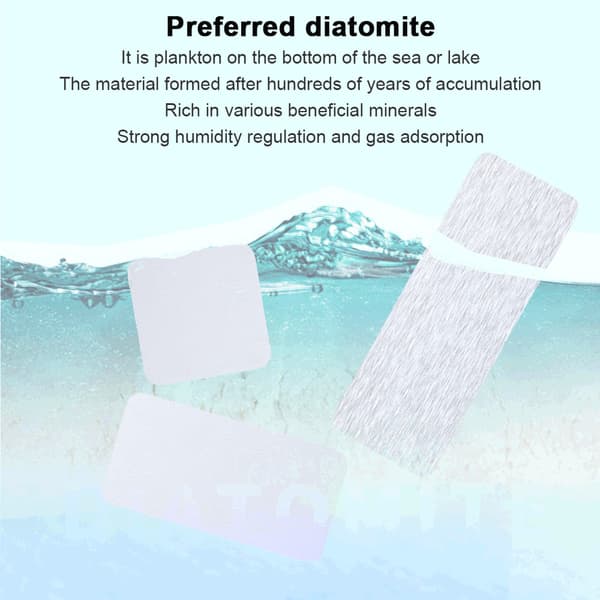 Vannabsorberende diatomitt drikkeunderlag, diatoméjord