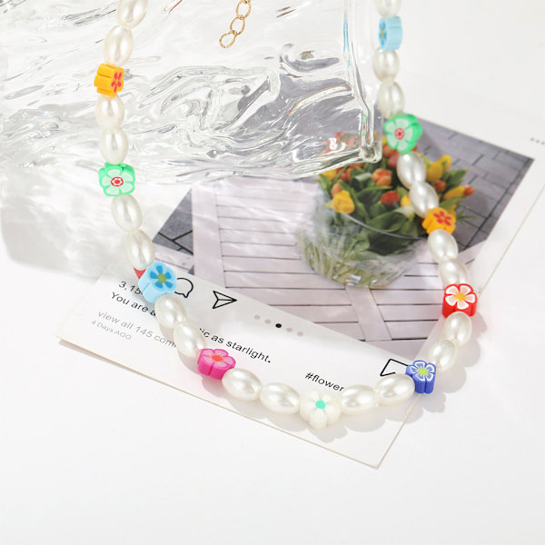 1/2/3/5 Perle Halskæde Perle Choker Justerbar Kæde Boho Type 4 Type 4 1 Pc