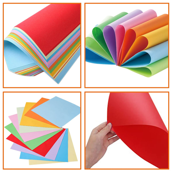 100 ark färgat 15*15 paket handgjort papper för DIY-konst