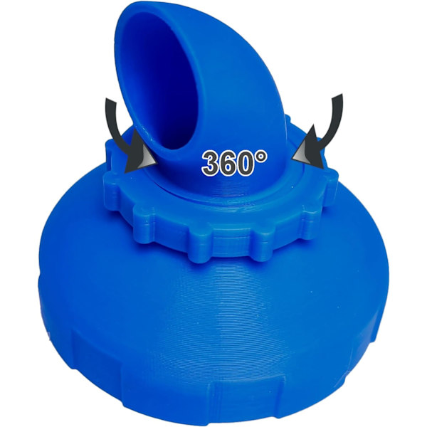Pool indløbsdyse, 360° rotation, kompatibel med Intex Bestway, pool udløbsdyse, ventilationstilslutning Ø32/38 blå