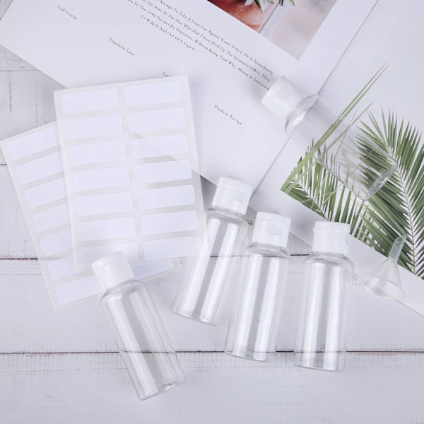 12 st Flip Cap Flaska Plast Kosmetisk Flaska Påfyllningsbar Vätskebehållare Reseflaska Kosmetisk 50ml