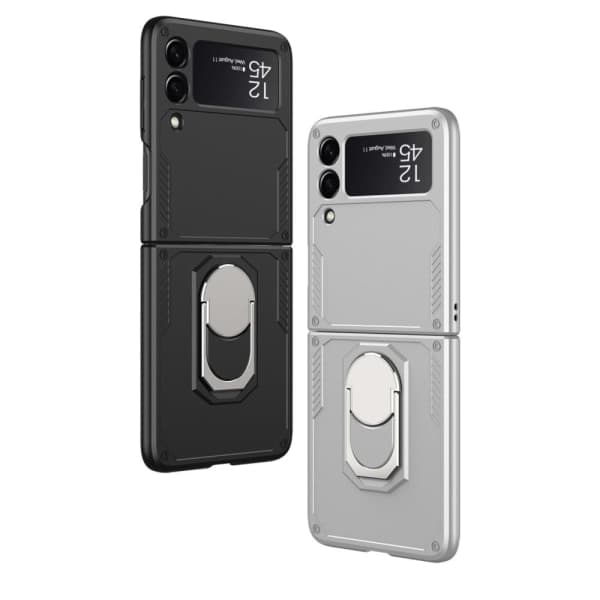 GKK Armor Samsung Galaxy Z Flip 3 Etui med Fingerring - Sort Sort