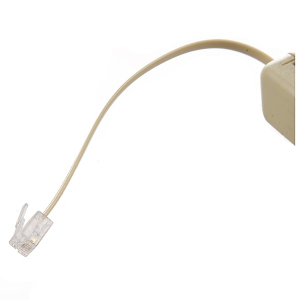 RJ11 6p4c - 6p4c 4-tie puhelinlinjan modulaarinen jakajasovitin beige