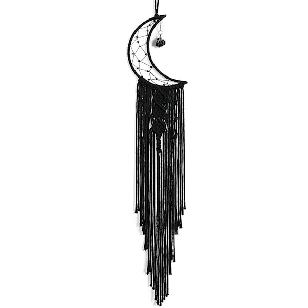 Dream Catcher Black Boho Decor Crystal Stone Moon Dream Catcher B