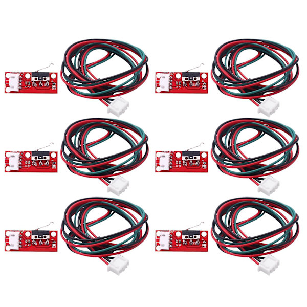6 stk. Mekanisk grænseafbryder Grænseafbryder Trykafbrydermodul til 3D-printer Prusa Mendel Reprap Cnc 2560 1280 Ramper 1.4 Lkb01
