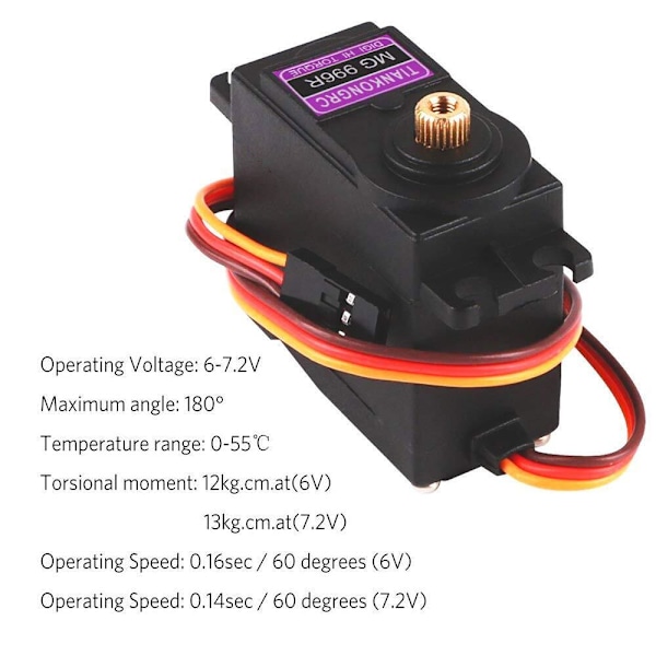 4 stk. MG996R Micro Servo Motor Metal Gear Digital Servo Motor Torque DE