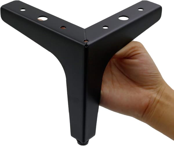 Moderne møbelben, møbeludskiftningsben, højde 15 cm, sæt med 4 (sort)(qb)