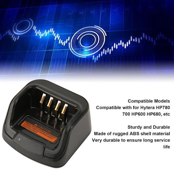 HURRISE Universal 2-tie Walkie Talkie -latausasema Hytera HP780 700 HP600 HP680 -malleille