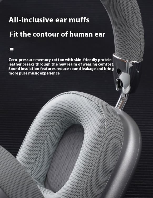 Trådløse hovedtelefoner Bluetooth 5.3 Hifi Stereo Lyd med On-Ear Volume Control Mørk Sort