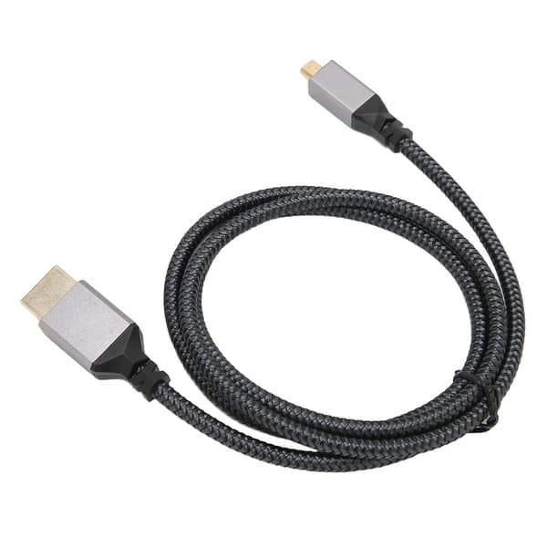 4K HD Multimedia Interface-kabel Hane till Hane 18Gbps Höghastighets 4K 60Hz HD Flätad Micro HD Multimedia Interface Adapterkabel 1 Meter [qb]