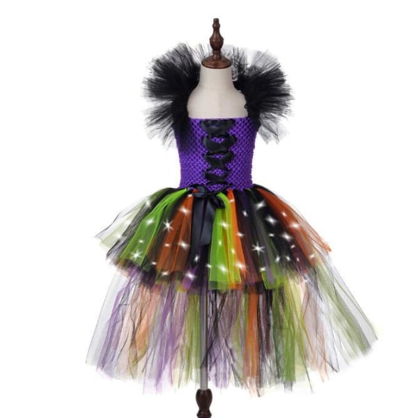 Häxans svans mesh poncho gratis hatt lila Purple XL
