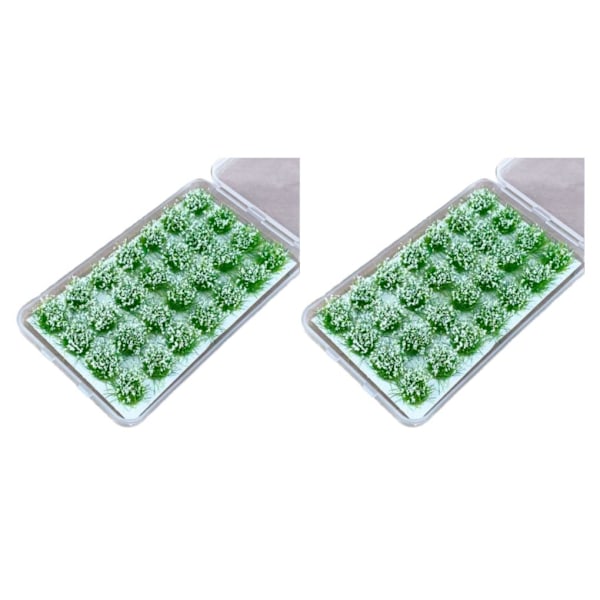 1/2/3/5 28pcs/ set Detailed static grass tufts for realistic Lily white