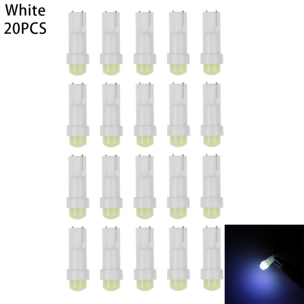 T5 LED-lys Instrumentbrætlys HVID 20STK 20STK Hvid White 20Pcs-20Pcs