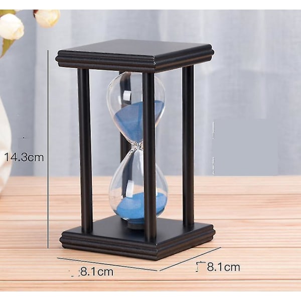 Timeglass 30 minutter Treglass Sand Timeglass Klokke Kompatibel med Kreative Gaver Romdekor Kontor Kjøkkendekor Bursdag (30 Min, Blå)