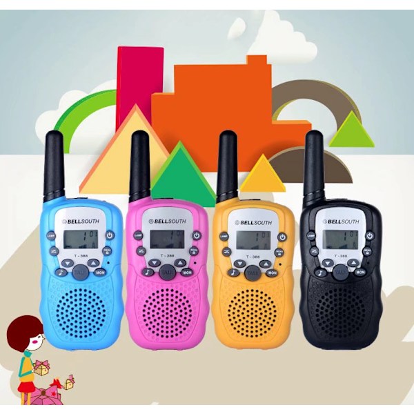 Walkie Talkie för barn Liten Walkie Talkie Mini Walkie Talkie för barn Bärbar Walkie Talkie för barn, Gul A