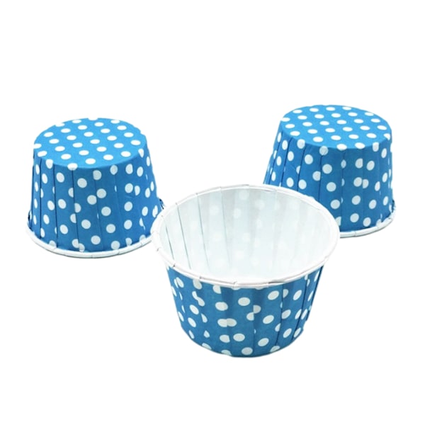 50 kpl Jäätelökulhoja Jälkiruokakulhoja Jäädytetty Jogurtti Cupcake Kakku Dot/Blue