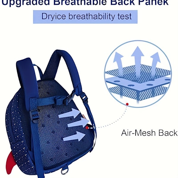 1 stk. Børns Polyester Pendler Rygsæk, Med Sikkerhedsline, Anti-tabt Rygsæk Purple Small Rocket Backpack