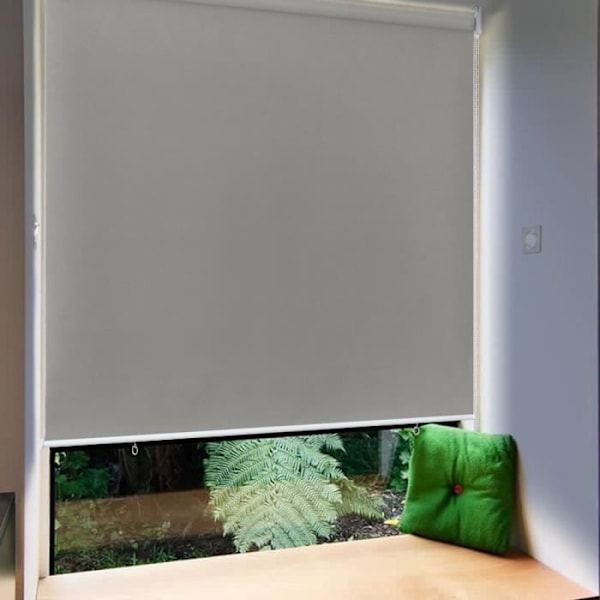 UISEBRT Udendørs lodret rullegardin, solbeskyttelsesrullegardin udendørs UV-beskyttelse (180*140cm, grå)