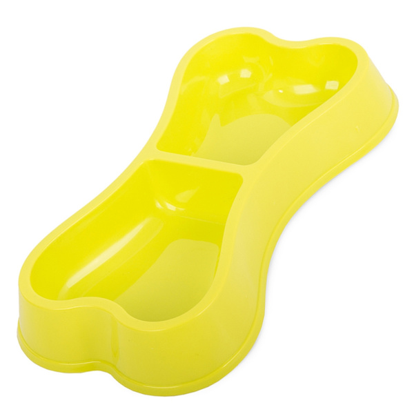 Plastskål för hundar, katter, dubbel 250 ml x 2 350