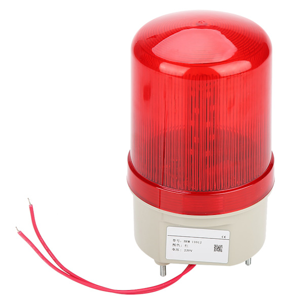 Punainen LED-varoitusvalo Akustooptisen hälyttimen pyörivä valo Hätä-LED-salama 220V