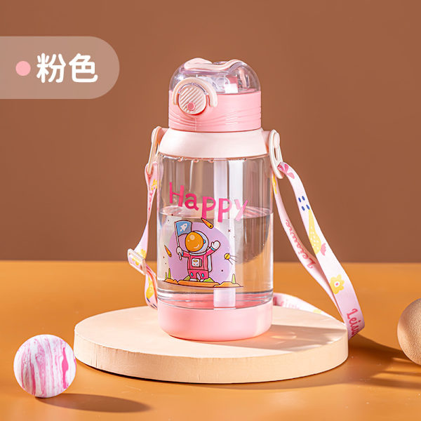 Vesipullo lapsille oljella juomapullo 600ml Pinkki
