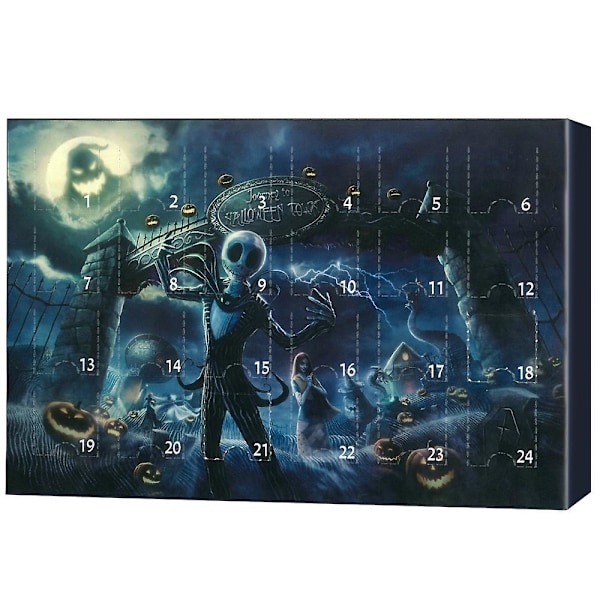 Adventskalender 2023 Bästsäljande 24 Gotisk Horror Atmosfär Kalender Blind Box Halloween Advent Nedräkningskalender Blind Box style 7