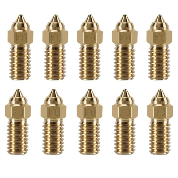 10 st munstyckssats för Neptune 4-serien, 3D-skrivardelar 0,4 mm mässingsmunstyckssats för Neptune 4, 4 Pro
