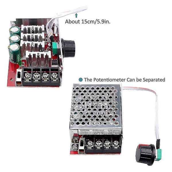 7-70v 30a Pwm Dc Motorhastighedsregulator Afbryderkontrol 12v 24v 36v 48v Med 30 Amp Sikring