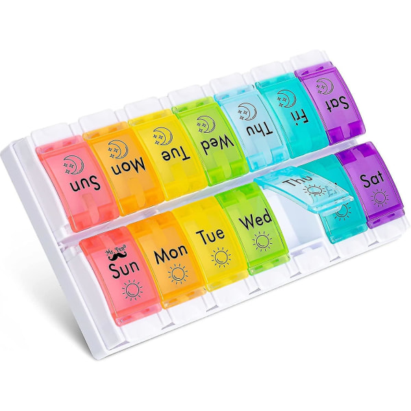 Mr. Pen- Weekly Pill Organizer, 7 Day Pill Organizer, 2 Times A Day Medicine Organizer, Am Pm Pill Case, Pill Container, Travel Pill Organizer, Pill H