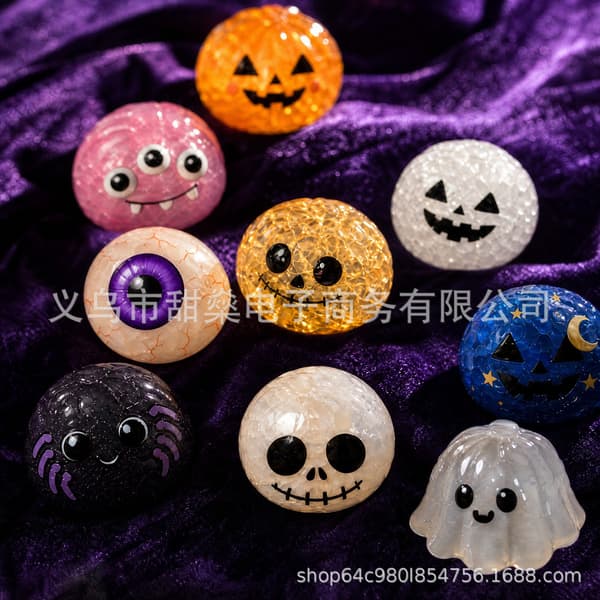 Halloween Squeeze Toy Blind Box 12 st, Långsam Återhämtning Stresslindring Nedräkningskalender Cube