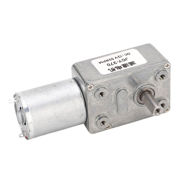 DC-växelmotor, enkel axel, CW CCW självlåsande snäckväxelmotor med bas för etikettskrivare, ugnar, 12 V, 50 RPM