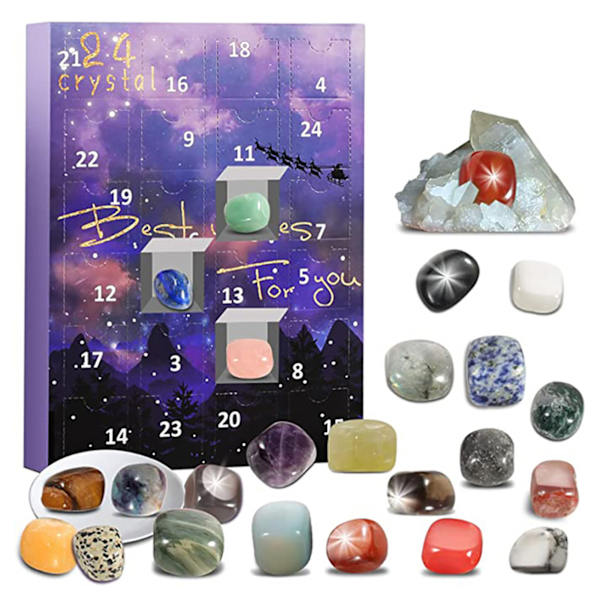 2022 Julekalender Rock 24 Dages Jule-nedtællingskalender Samling f purple stone