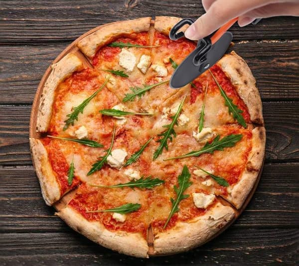 Non-stick pizzakutter i rustfritt stål Pizzakutter Sykkelpizzakutter