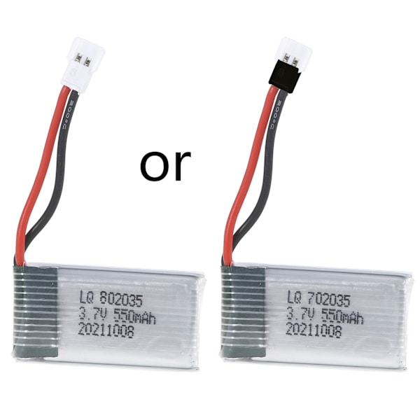 3.7V 550mAh 20CLipo-akku 802035/702035 Litium-akku Hubsan X4 H107 H107L H107D MJXRC F47 DFD-F180 RC-lennokkiin