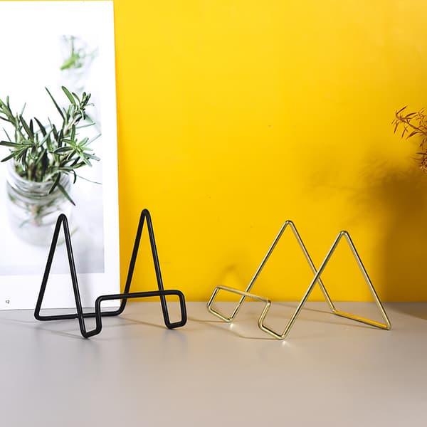 Sort Guld Holder Bordplade Display Stand Opbevaringshylde B2
