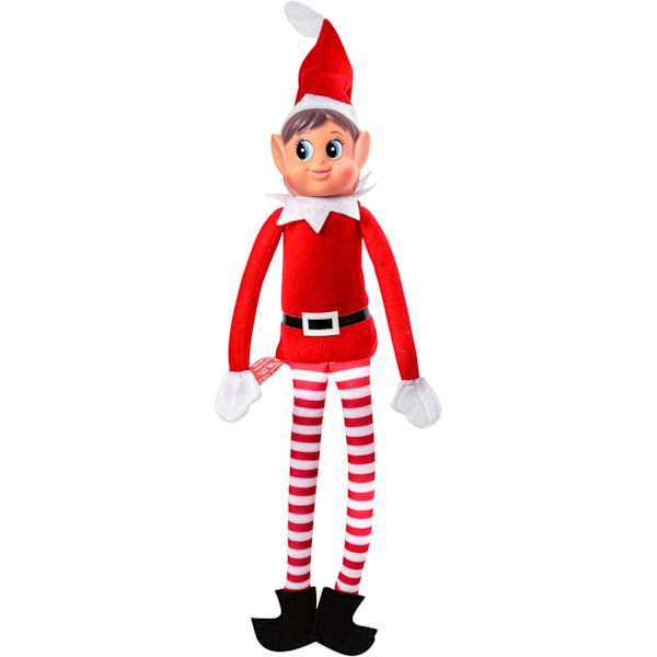 Jultomte som beter sig illa - Plyschleksak | Elfette Nyhet Lång Böjlig Ostyrig Flickjuldocka | 30 cm