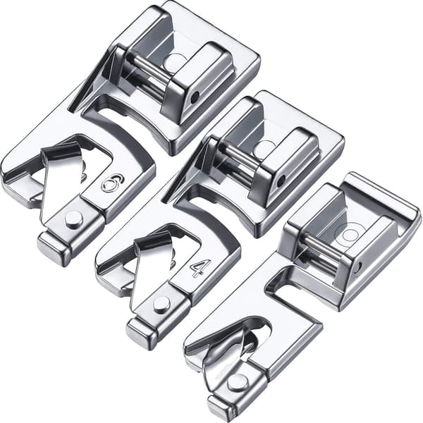 Symaskinfot for rullefelling - passer til 3 mm, 4 mm og 6 mm